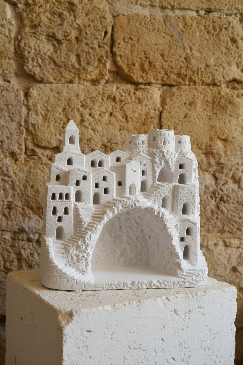 Scultura Raffigurante Sassi Di Matera In Tufo
